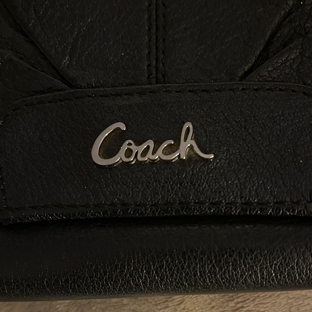 Coach Black Leather Clutch Wristlet - Picture 2 of 7